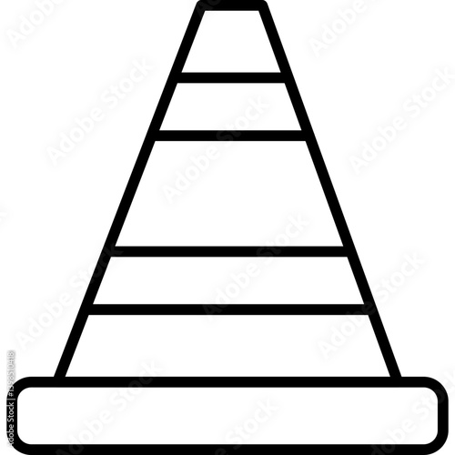 Traffic Cone Icon Vector Element