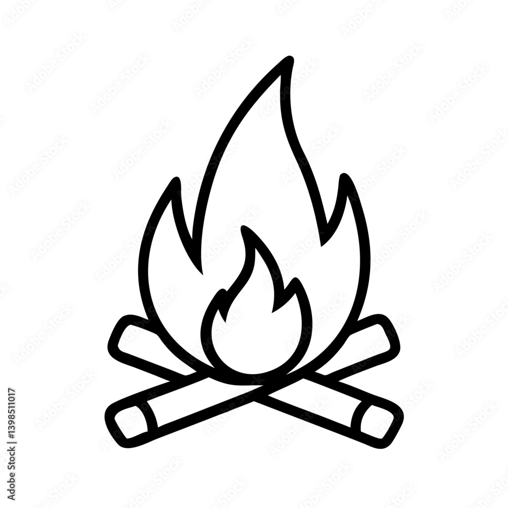 Campfire clipart vector illustration design for outdoor fire flame wood bonfire drawing art Campfire clipart vector illustration design for outdoor fire flame wood bonfire drawing art