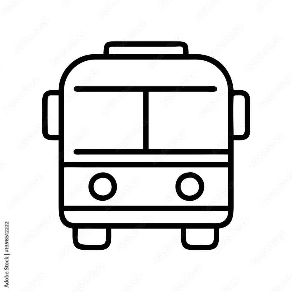 Find transportation bus icon public transport vehicle outline drawing simple line art vector image Find transportation bus icon public transport vehicle outline drawing simple line art vector image