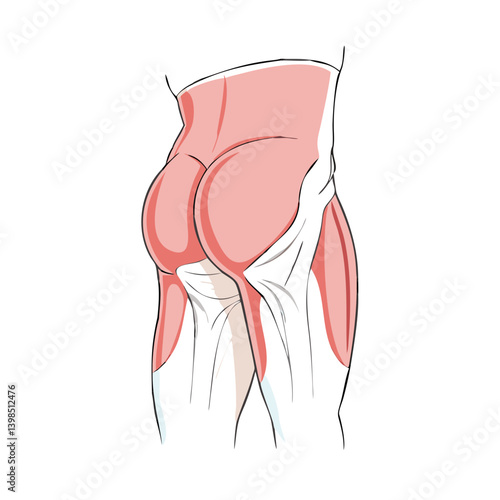  Gluteus Maximus Muscle Medical Icon