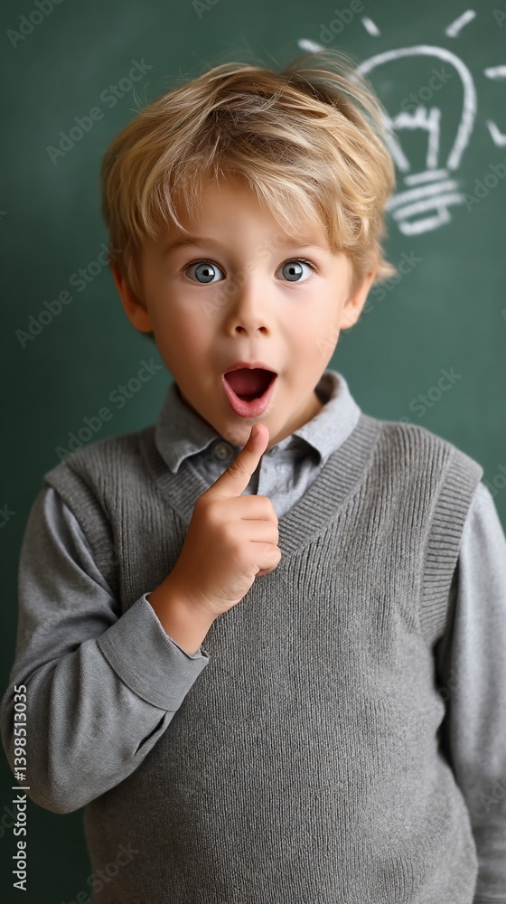 Fototapeta premium Child with surprised expression