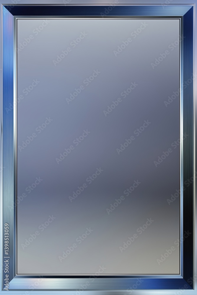 Corporate report frame with premium silver and blue edge elements Corporate report frame with premium silver and blue edge elements