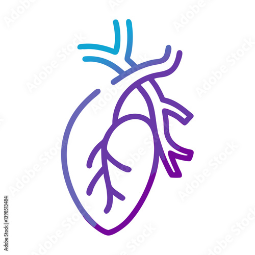  Inferior Vena Cava Medical Anatomy Icon