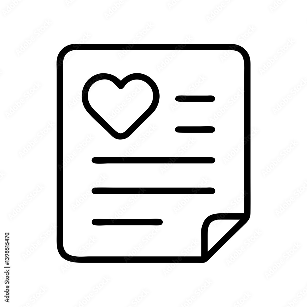 Heart health medical report document icon vector illustration love care cardiology file Heart health medical report document icon vector illustration love care cardiology file