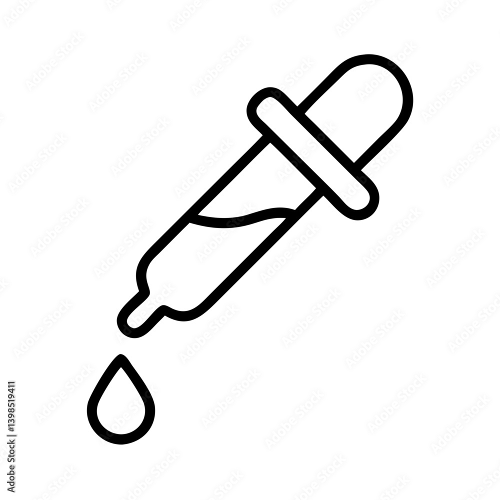 Dropper tool vector icon illustration for medical, laboratory, science and cosmetic use cases design Dropper tool vector icon illustration for medical, laboratory, science and cosmetic use cases design