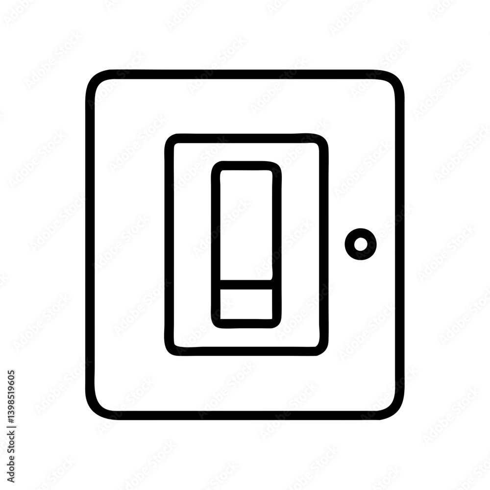 Electrical light switch plate vector illustration for home automation and energy saving designs Electrical light switch plate vector illustration for home automation and energy saving designs