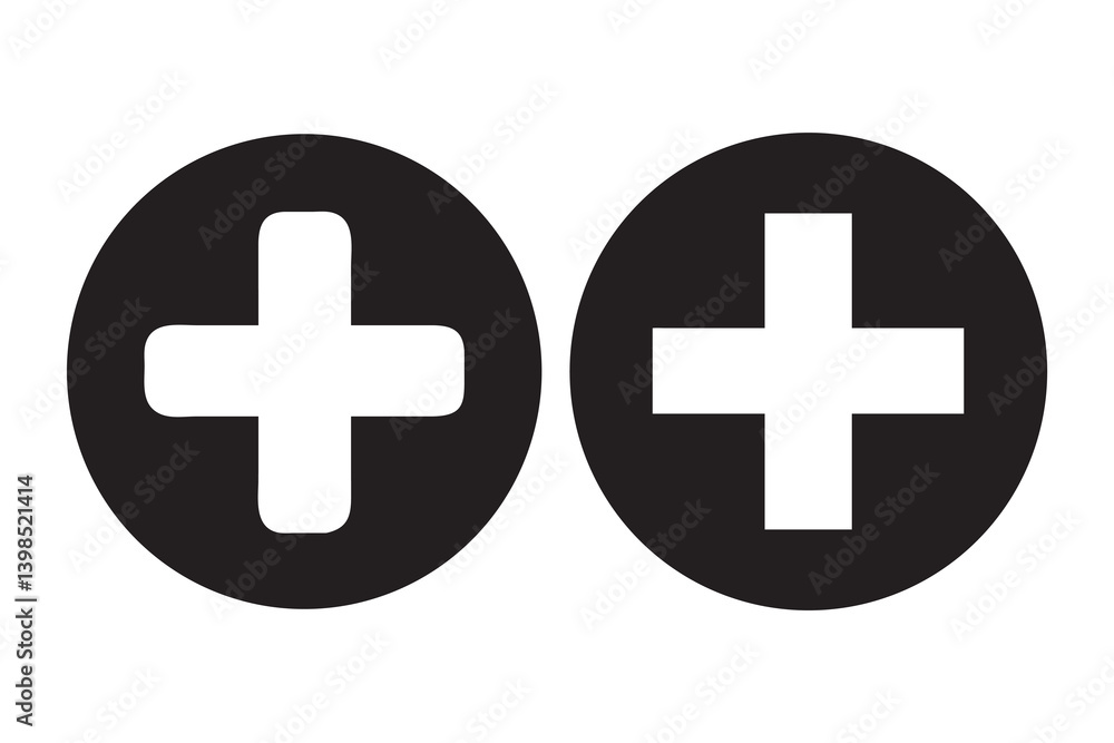 Obraz premium Medical Cross Icons Solid Vector, Medical cross vector icon. filled flat sign for mobile concept and web design. Hospital cross glyph icon. Symbol, logo illustration