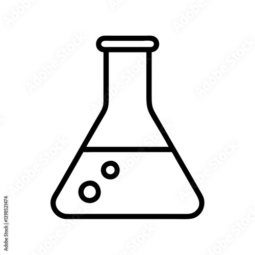Scientific flask chemistry lab experiment equipment science beaker laboratory research icon