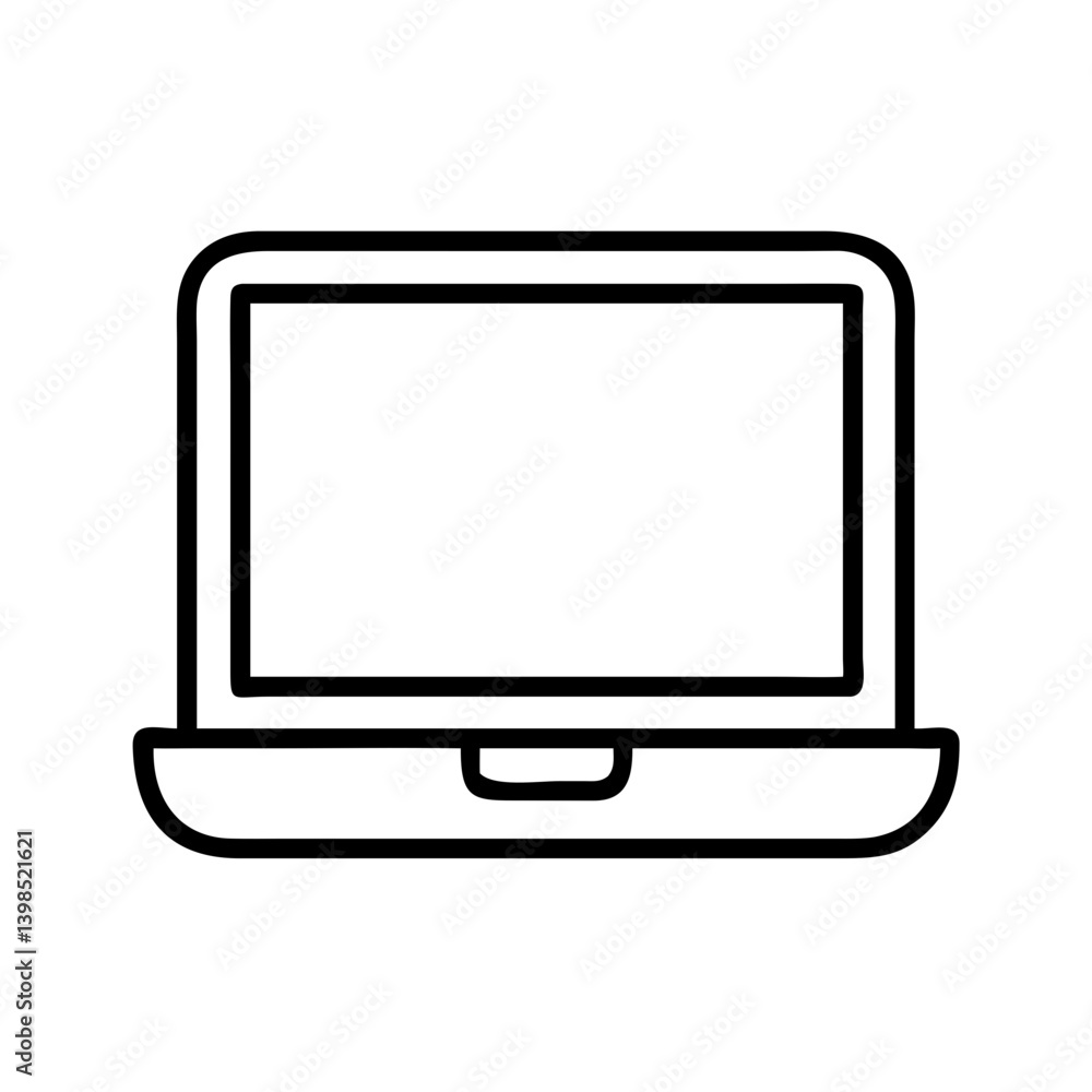Laptop computer vector icon illustration for graphic design and web design projects template use Laptop computer vector icon illustration for graphic design and web design projects template use