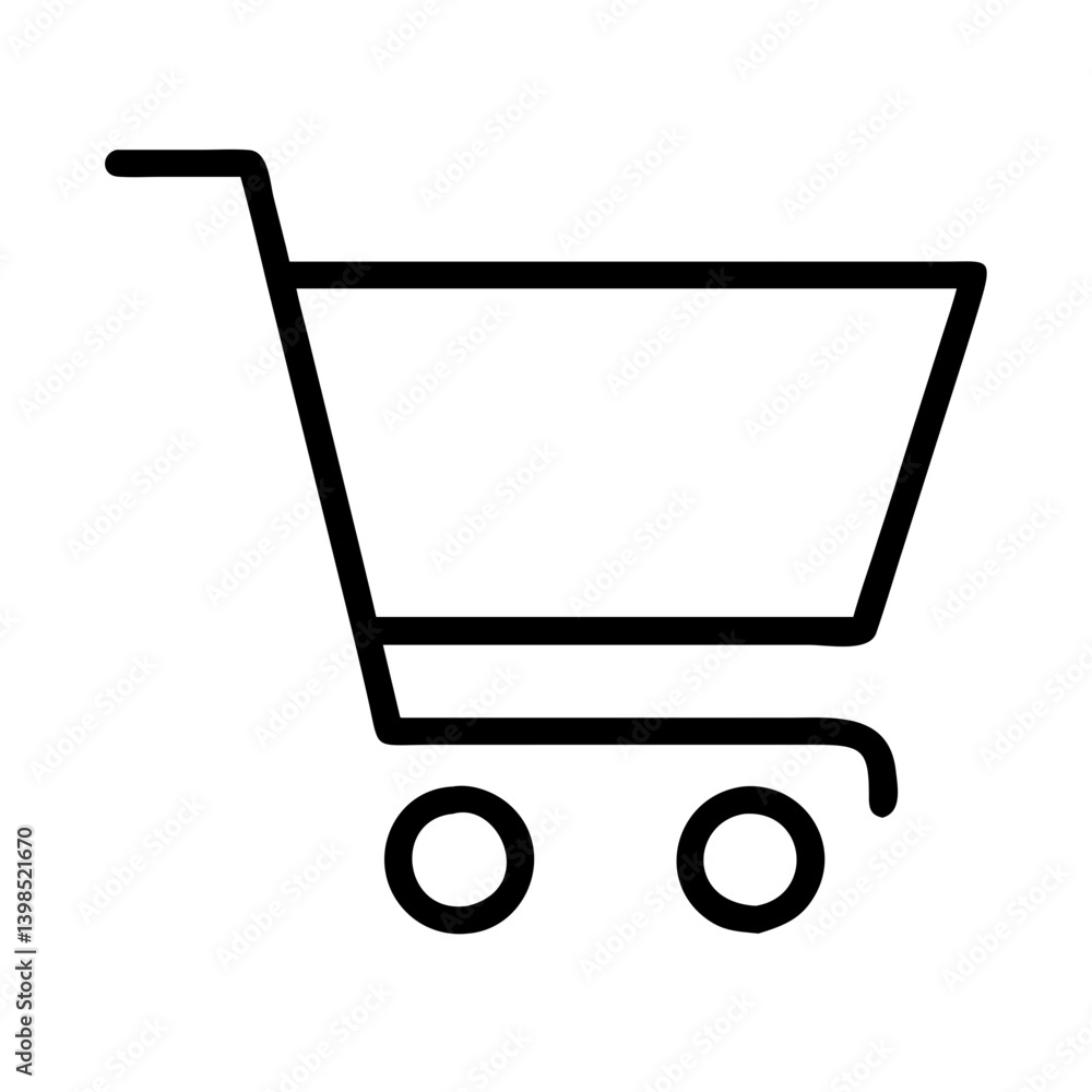 Shopping cart icon vector graphic for online store e commerce and retail business design needs Shopping cart icon vector graphic for online store e commerce and retail business design needs