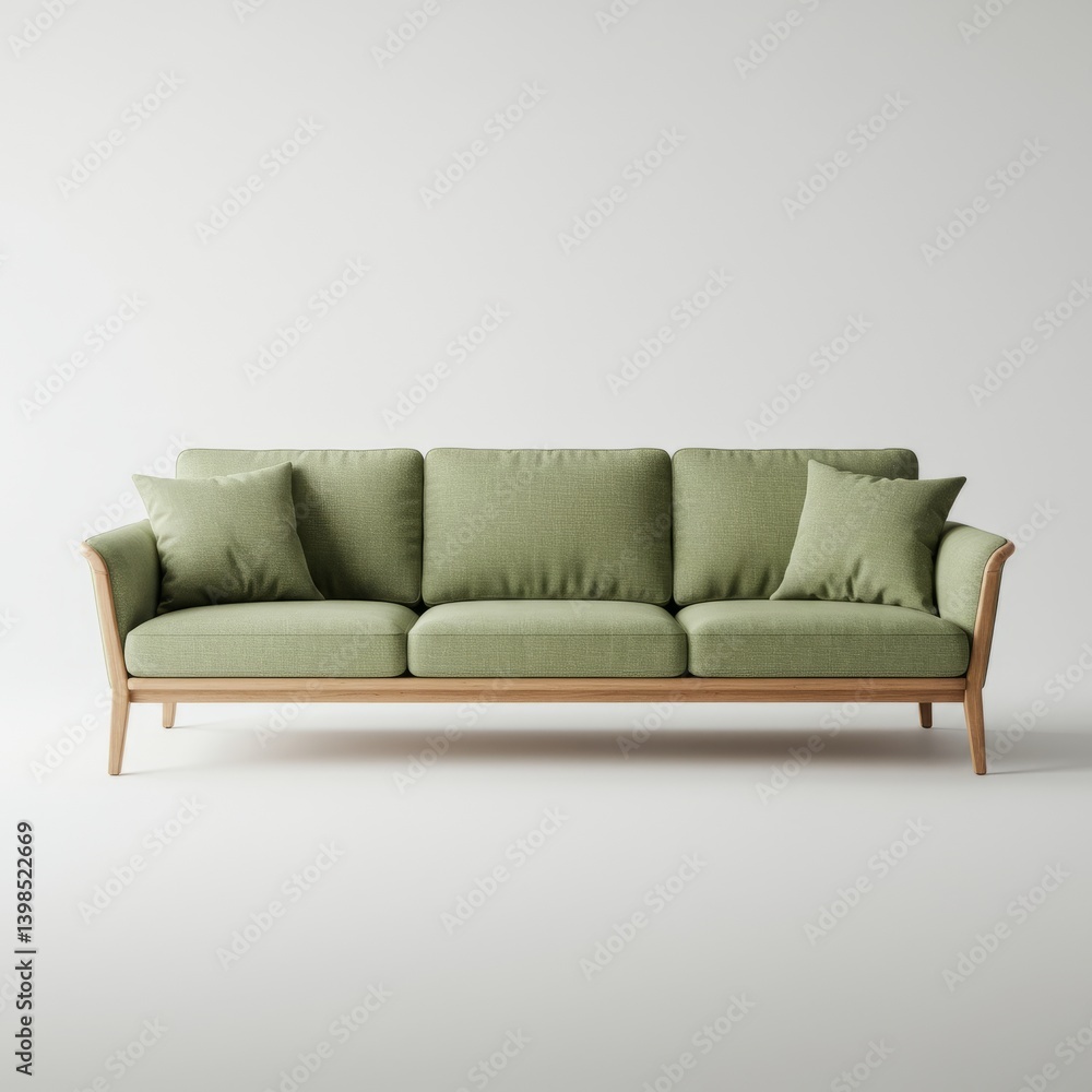 Fototapeta premium Modern living room with sofa, sofa, furniture, interior, couch, leather, room, home, comfortable, wall, design, relax, luxury