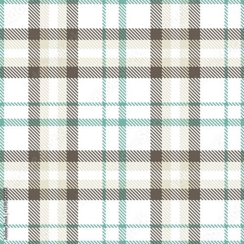 Elegant Rustic white & Fire dull teal Seamless Tartan Textile Design