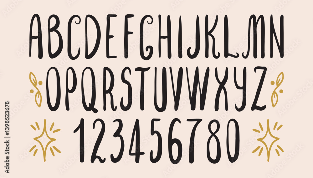 Boho alphabet font retro 70s style. Font for posters, collage.Clipart individual elegant high and narrow letters. Boho alphabet font retro 70s style. Font for posters, collage.Clipart individual elegant high and narrow letters.