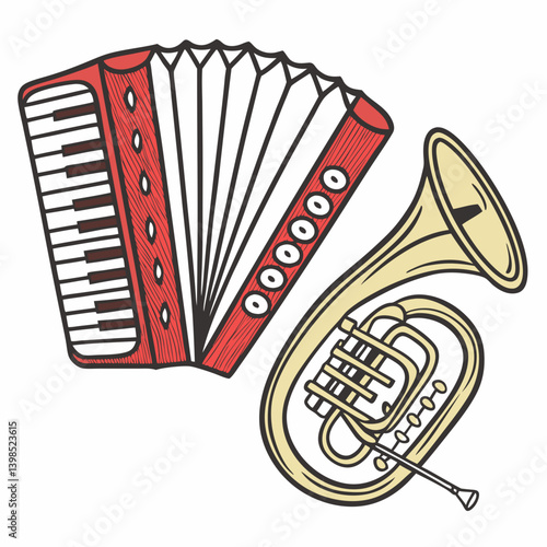 musical instruments vector illustration