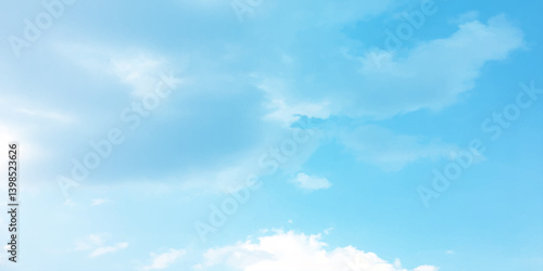 sunny sky blue light watercolor background. Aquarelle painting brush effect card paper textured canvas cloudy smoke space for text, entertaining card, template. aquamarine color graphics illustration