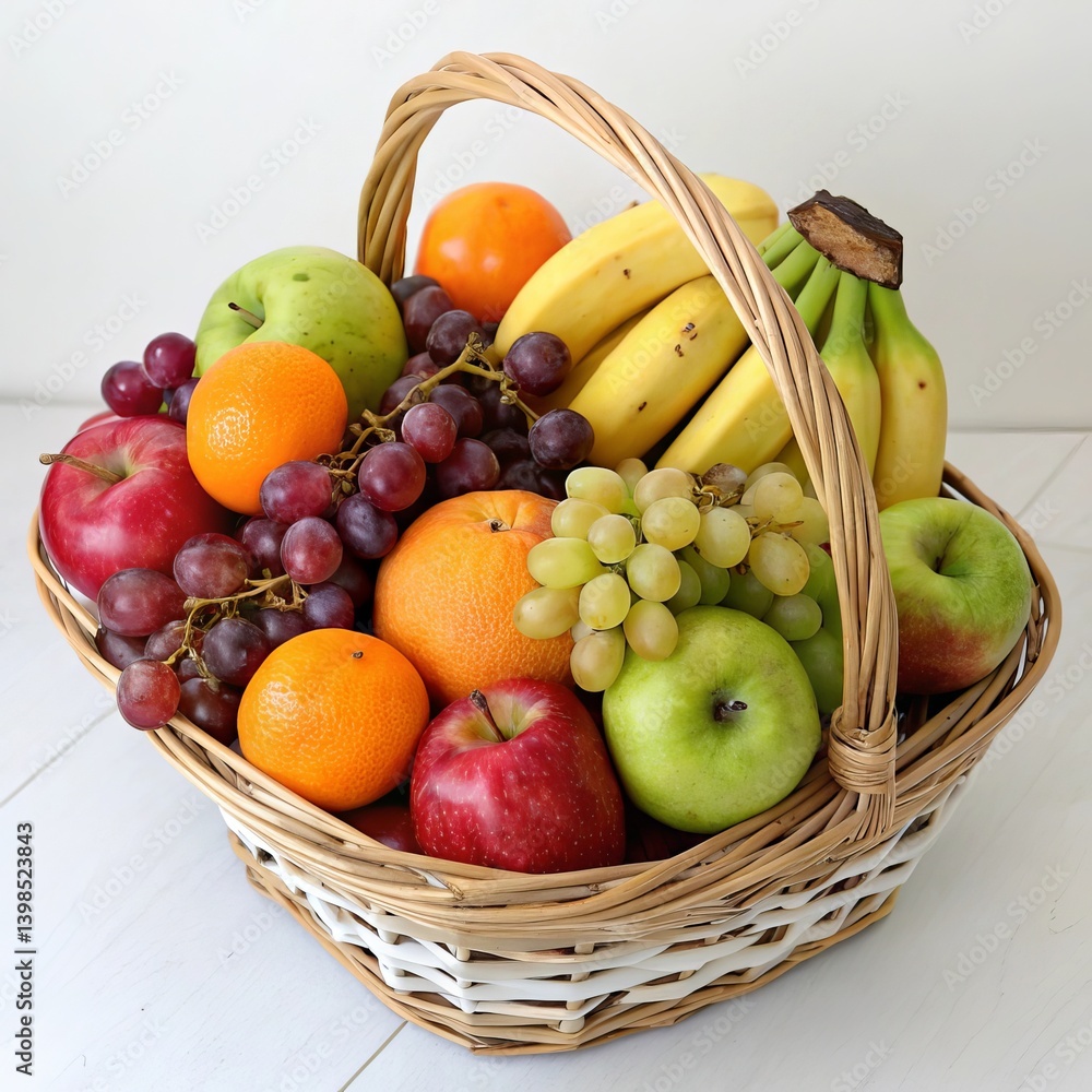 Vibrant Fruit Basket Display Vibrant Fruit Basket Display