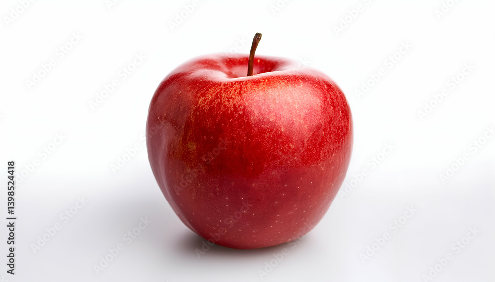Minimalist display of a single red apple emphasizing its vibrant color and health appeal on isolated white background.
Minimalist display of a single red apple emphasizing its vibrant color and health appeal on isolated white background.