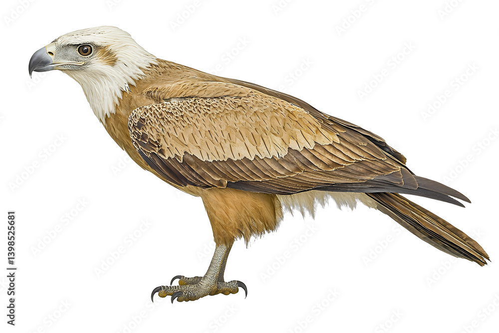 Obraz premium a picture of a large bird of prey on a transparent background, PNG image, PNG file, Generative art.