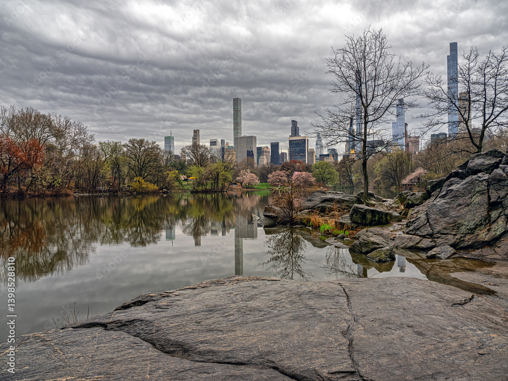 Central Park, New York City at the lake