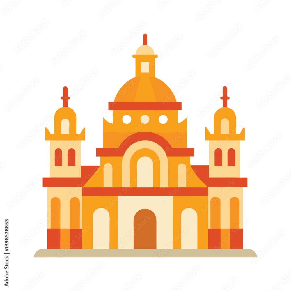 baroque architecture vector illustration on white baroque architecture vector illustration on white