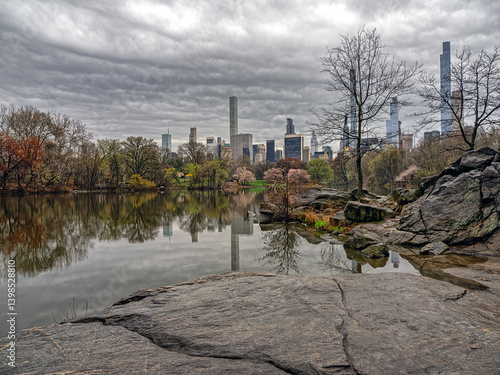 Central Park, New York City at the lake