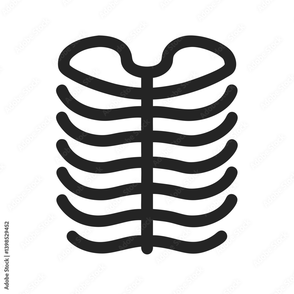  Rib Cage Anatomy Icon Design