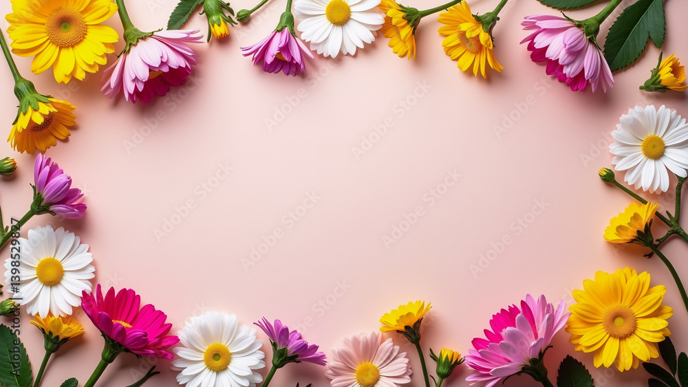 floral frame with flowers floral frame with flowers