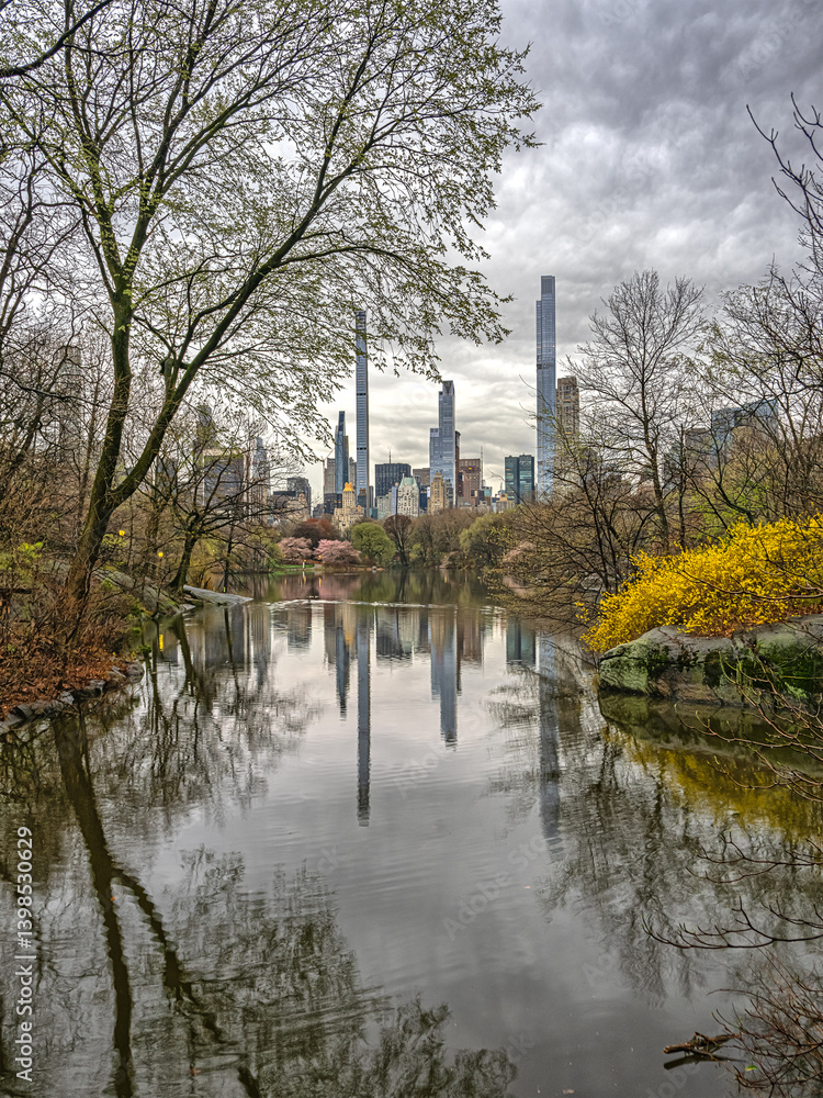 Central Park, New York City at the lake
