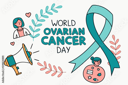 WORLD OVARIAN CANCER DAY  vector illustration