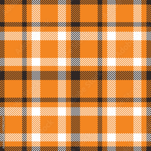 Plaid pattern seamless. Muted pumpkin & Deep dark grey Tartan Textile Design. 