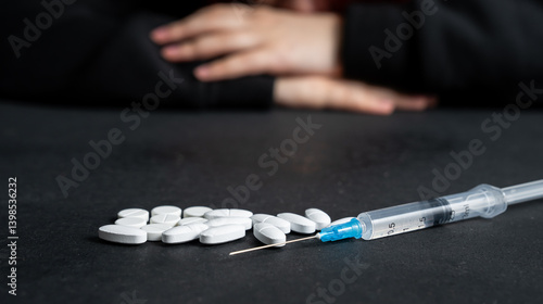 Obraz na płótnie Pharmacological Addiction: Exploring Dependency Concept w salonie