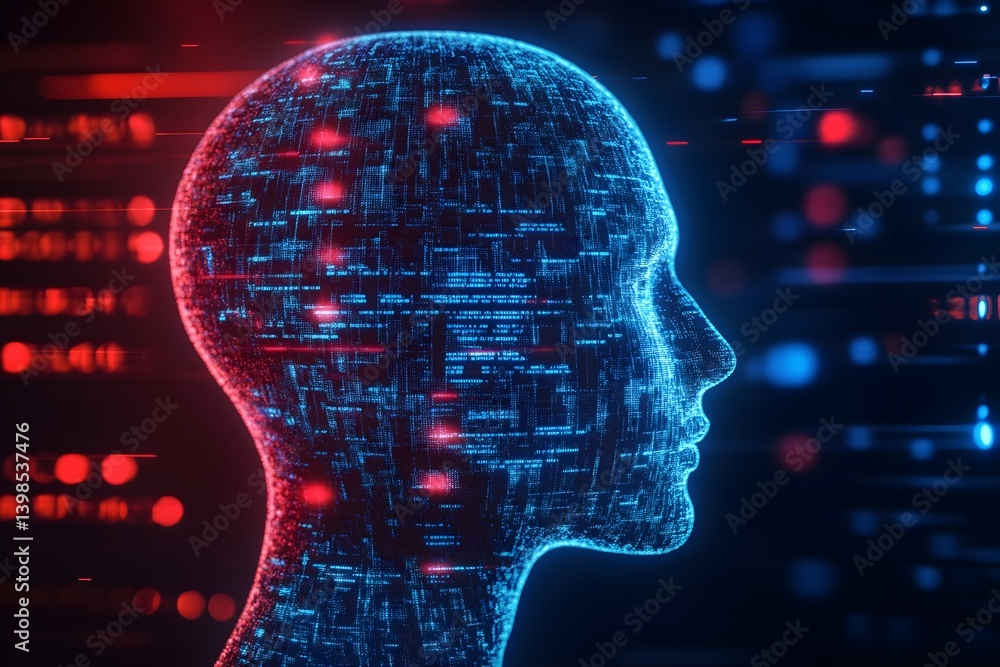 3D rendering of a human head from digital data