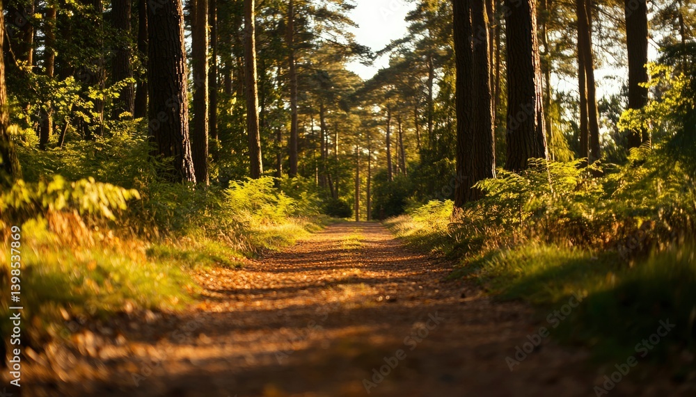 Fototapeta premium Sunny forest path (1)