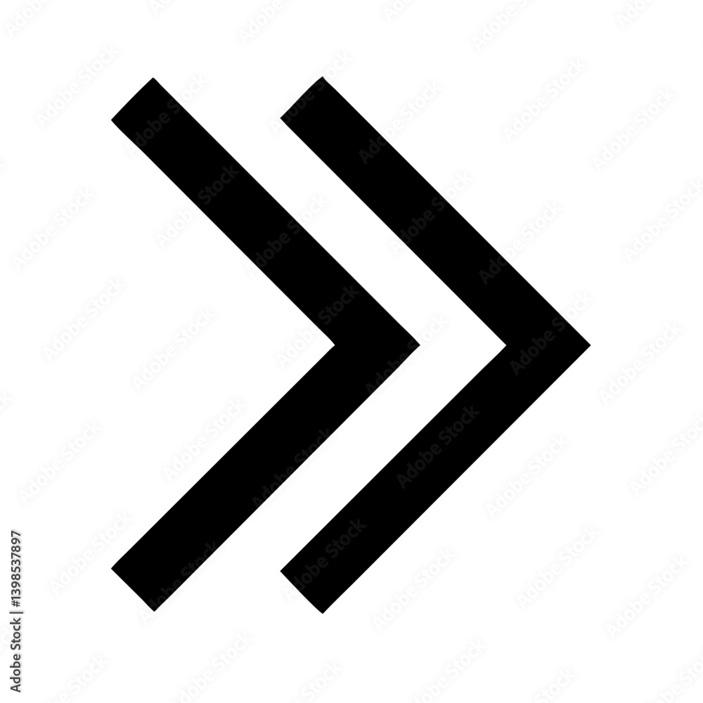 angle double right glyph vector flat icon angle double right glyph vector flat icon
