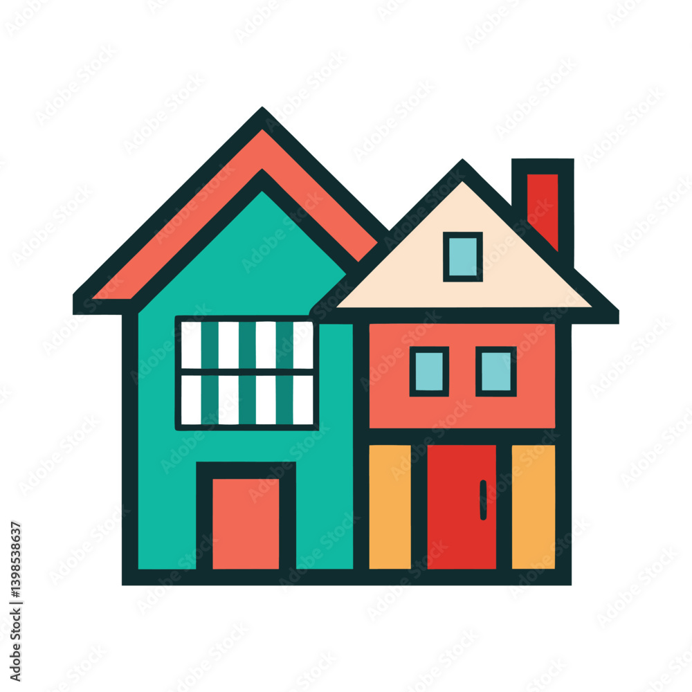 duplex vector illustration on white background. duplex vector illustration on white background.