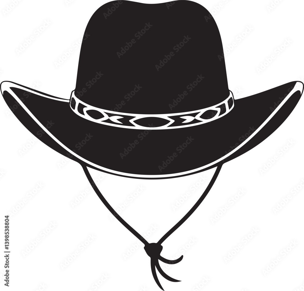Cowboy hat silhouette icon vector illustration. vector cowboy hat silhouette vector Cowboy hat silhouette icon vector illustration. vector cowboy hat silhouette vector