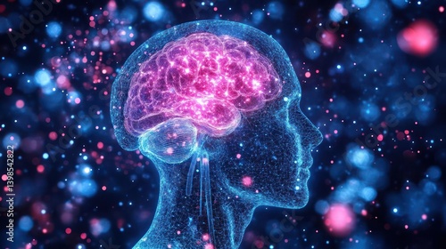 Abstract digital representation of a brain