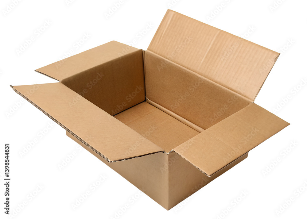 Empty cardboard box isolated on transparent background png
Empty cardboard box isolated on transparent background png
