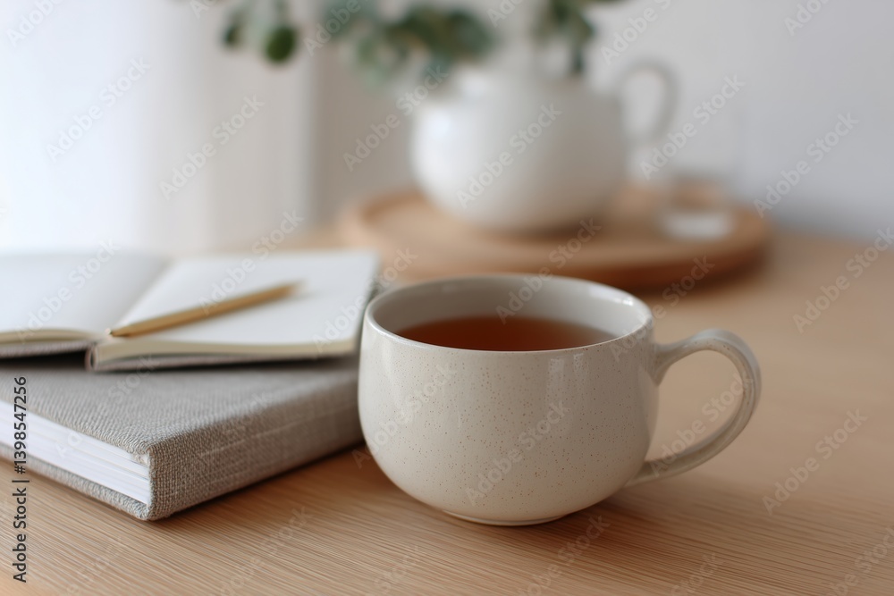 Minimalist Tea Moment with Quiet Luxury Aesthetic Minimalist Tea Moment with Quiet Luxury Aesthetic