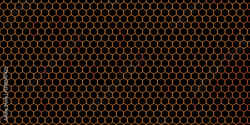 Honeycomb pattern with hexagon mesh. Texture bee comb grid. Flat vector illustration isolated on white background.