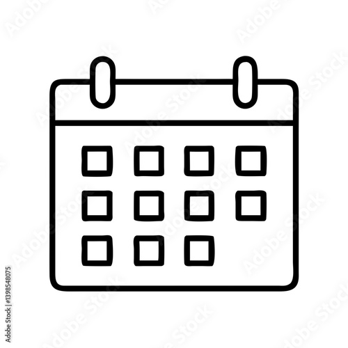 Calendar icon vector graphic for appointment schedule reminder date event and planning design template