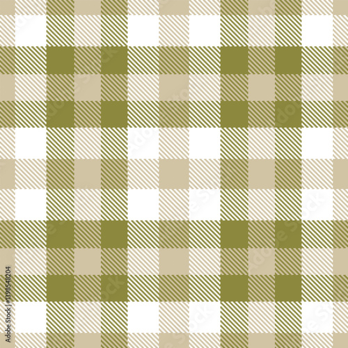 Mellow putty Seamless Tartan with Traditional white accents Textile Design