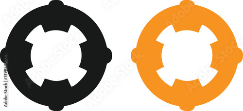 Lifebuoy Safety Ring Silhouette. Rescue Lifesaver Silhouette Icon Bundle. Lifebuoy Vector.