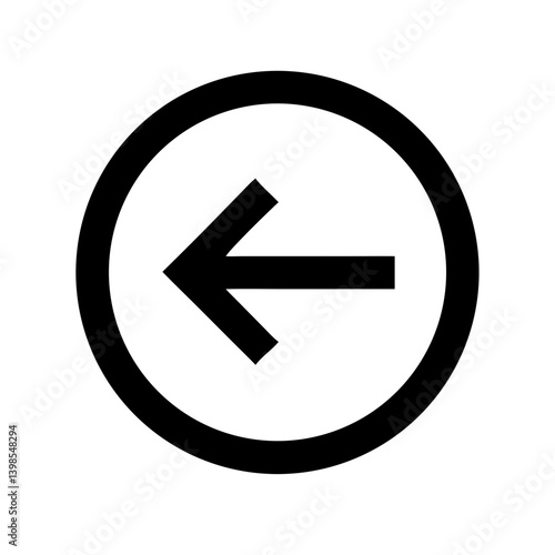 Free Download arrow circle left glyph  vector flat icon - GFXLoad