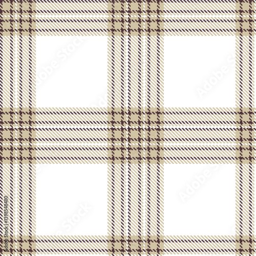 Elegant Seamless Tartan featuring Bright putty and Sandy purple brown Textile Design
