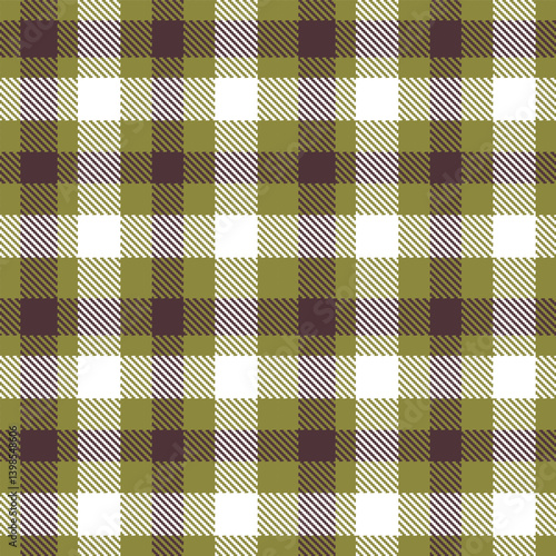 Elegant Seamless Tartan featuring Dusty drab and Iridescent purple brown Textile Design