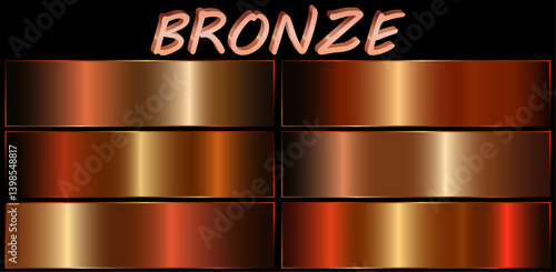 Bronze copper metal sheet abstract background with modern vector gradient style, vector illustration.
