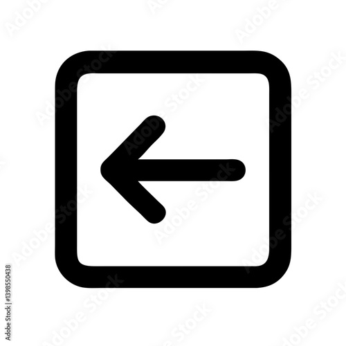 arrow square left  vector flat icon