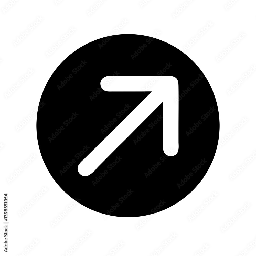 arrow up left from circle glyph vector flat icon arrow up left from circle glyph vector flat icon