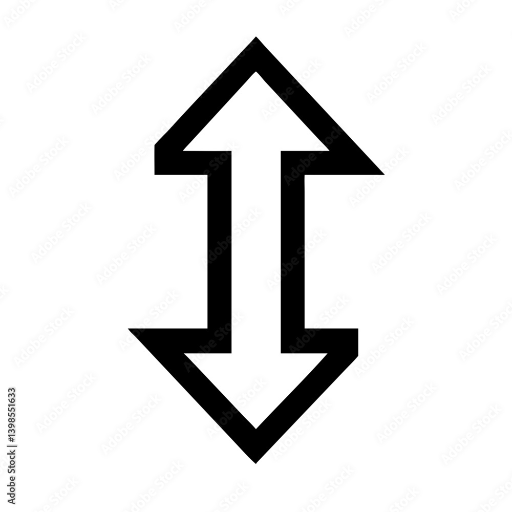 arrow up right and arrow down left from center vector flat icon arrow up right and arrow down left from center vector flat icon